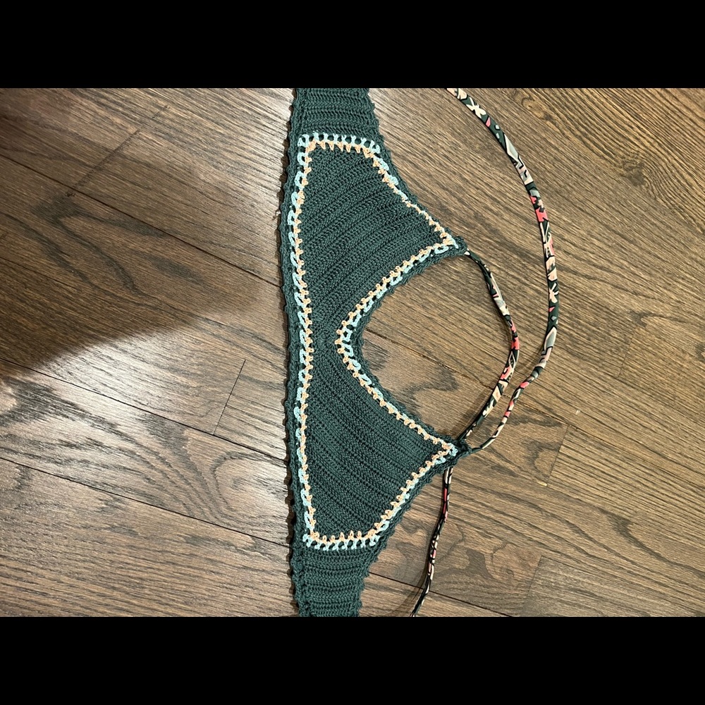 Green Target swimsuit top